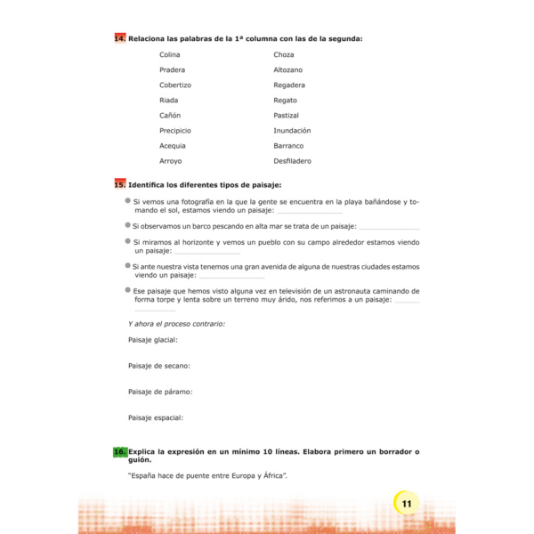 PALABRAS EXPRESIÓN Y VOCABULARIO NIVEL 2 CUADERNO 7 - Imagen 3