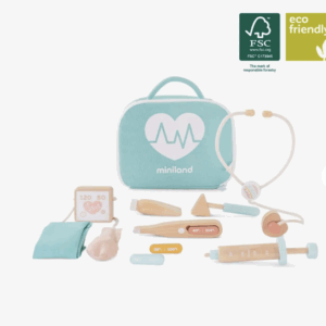 SET DE MÉDICO DE MADERA PARA MUÑECOS